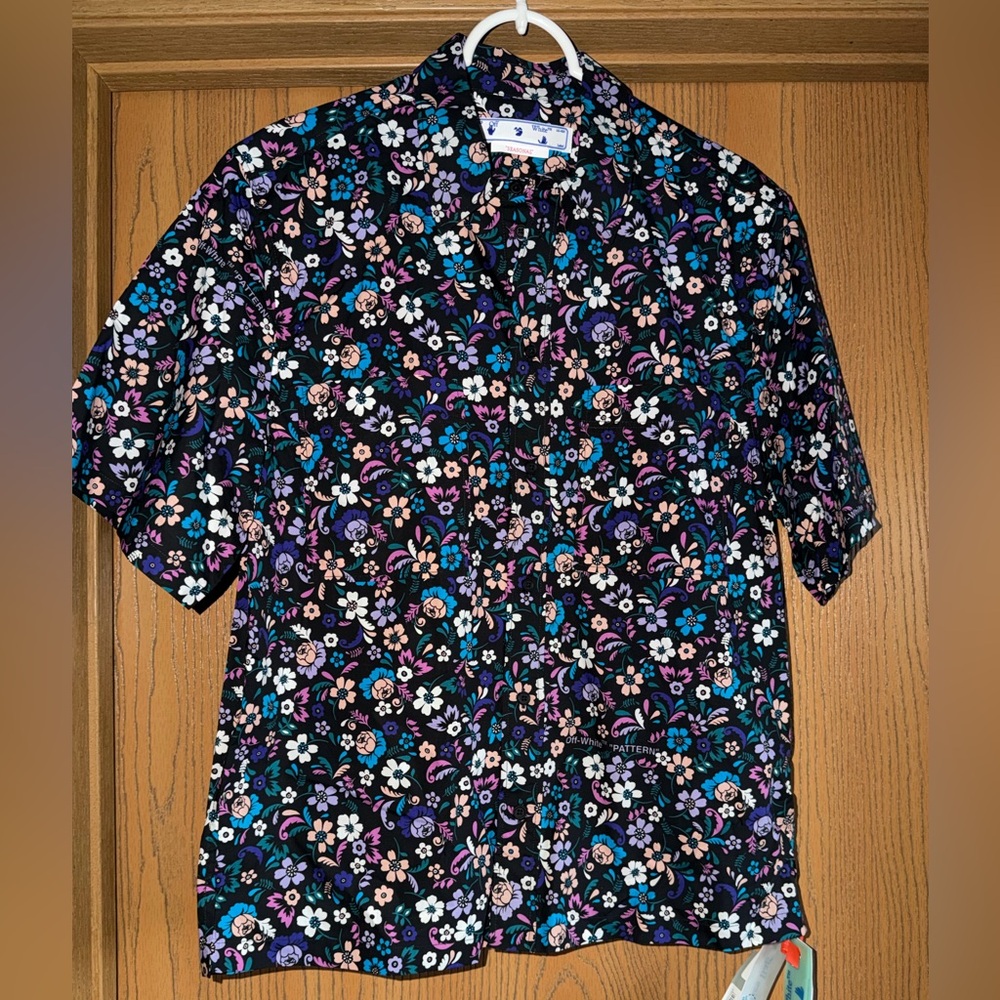 Off-White Floral Summer Shirt - Men’s M